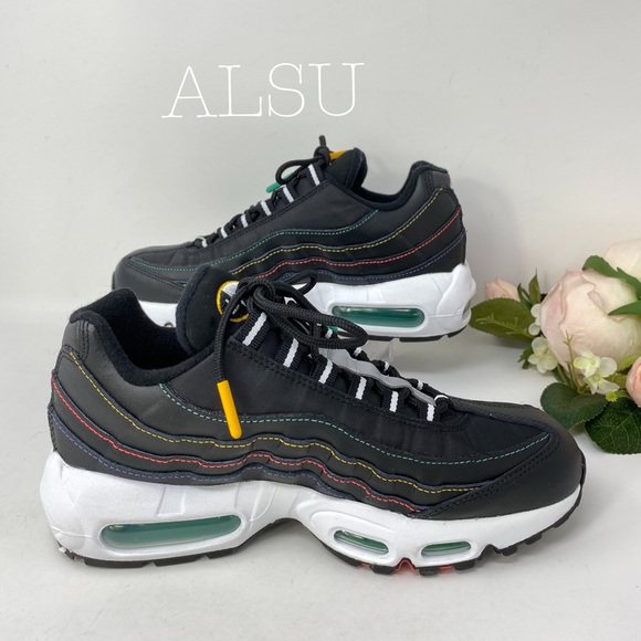 Nike Air Max 95 Premium Black Flash Crimson W - Picture 6 of 8